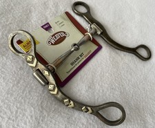 NEW Weaver Silver Mounted Pro Shank Series Heavy Steel Snaffle Bit SHOW RANCH