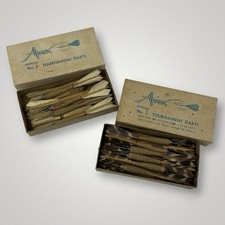 22 Vintage Apex Wooden Darts Wood Feather Darts With Sharp Steel Tips