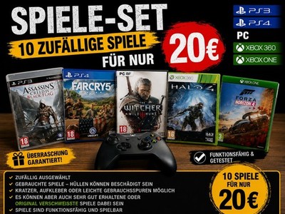 Spiele-Set   10 Spiele zufällig   20    PS3/PS4/PC/Xbox 360/Xbox One