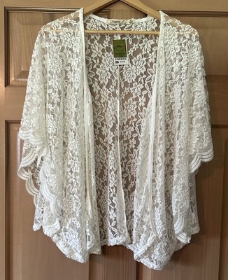 Liberty Love Lace Open Front Kimono XL New with Tags