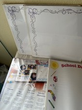 Creative Memories 12x12 School Days, Calendar, TWO Refill Borders FOUR PCKGS