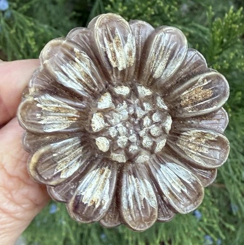 Celluloid vintage flower brooch pin costume jewelry