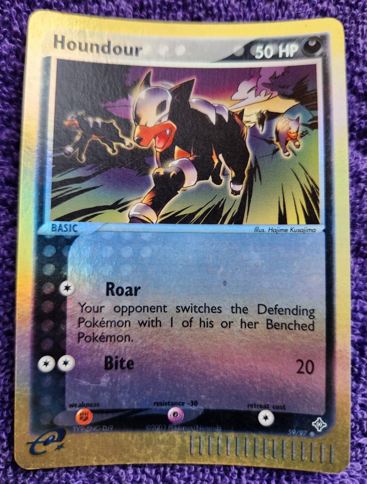Houndour 59/97 Dragon Reverse Holo Pokemon *NICE*