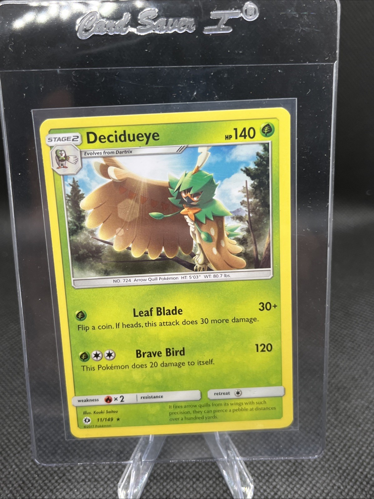 Decidueye #11/149 Sun & Moon Rare Pokemon Card 2017 Pokemon