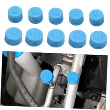 10PCS Car Air Conditioner Dust Valve Caps for R134a AC System, Blue AC Low