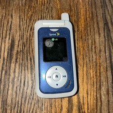 LG Fusic LX550 - Blue and White  Sprint  Very Rare Flip Phone - Untested