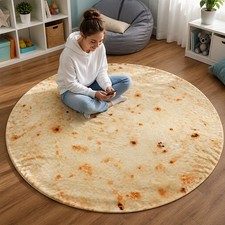 180cm Tortilla Burrito Blanket Round Throw Rug