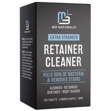 Retainer Cleanser Tablets Invisalign Cleaner, Removes Odors Discoloration Sta...