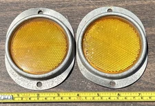 VTG Stimsonite AGA S&M Lamp Co Los Angeles Yellow Car Reflector Lenses 101