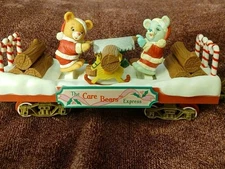 Vtg 1995 Care Bears Express Musical Holiday Train Car New Bright As-is For Parts