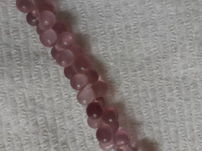GLASS LIGHT GRAPE DUMB BELL SHAPED 12mmX6mm BEADS ~ 25 BEADS