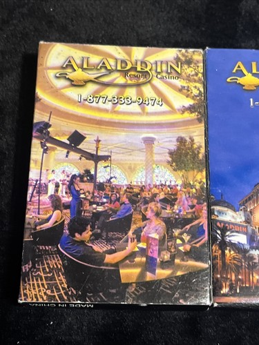 (2) Aladdin Casino Resort Casino Playing Cards Deck w/ Jokers - Picture 2 of 9