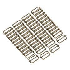 50Pack Slide Buckle 1 1/2" Tri-Glide Slides Adjuster Strap Slider, Bronze