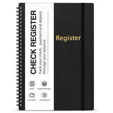 Check Registers for Personal Checkbook, Spiral Large Check Register Book, Bud...
