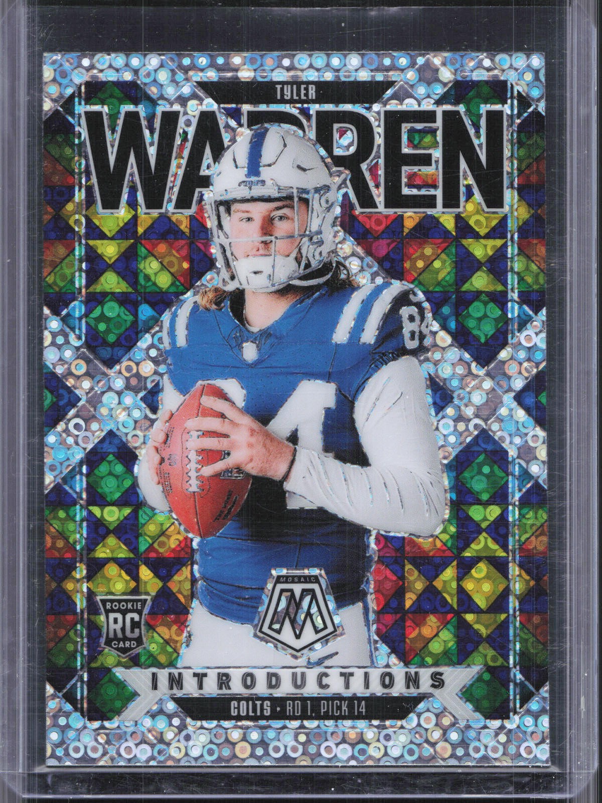 2025 Panini Mosaic #10 Tyler Warren Introductions No Huddle Silver