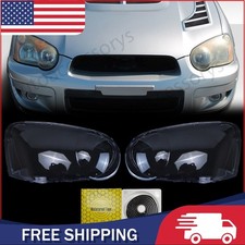 Pair Headlight Clear Lens Cover Shellsealant Glue For Subaru Impreza 2004-2005 Pair Headlight Clear Lens Cover Shellsealant Glue For Subaru Impreza 2004-2005
