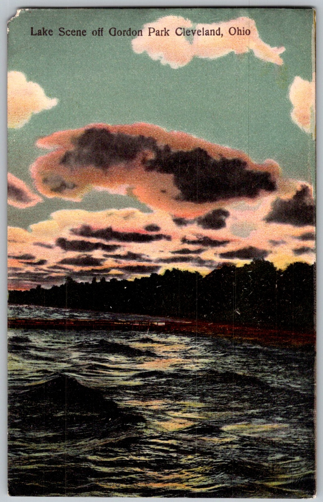 Antique Postcard Gordon Park Lake Scene Cleveland, OH 1910s