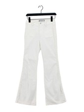 Berenice Women's Jeans UK 6 White Cotton with Elastane Flared