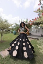 STEPNSHOP Navratri Collection Roman Silk With Gota work Lehenga Choli 23381