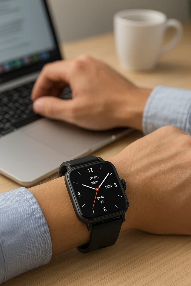 Black Fitness Tracker Smart Watch Activity Tracker for Android and iOS - Image 3 of 3