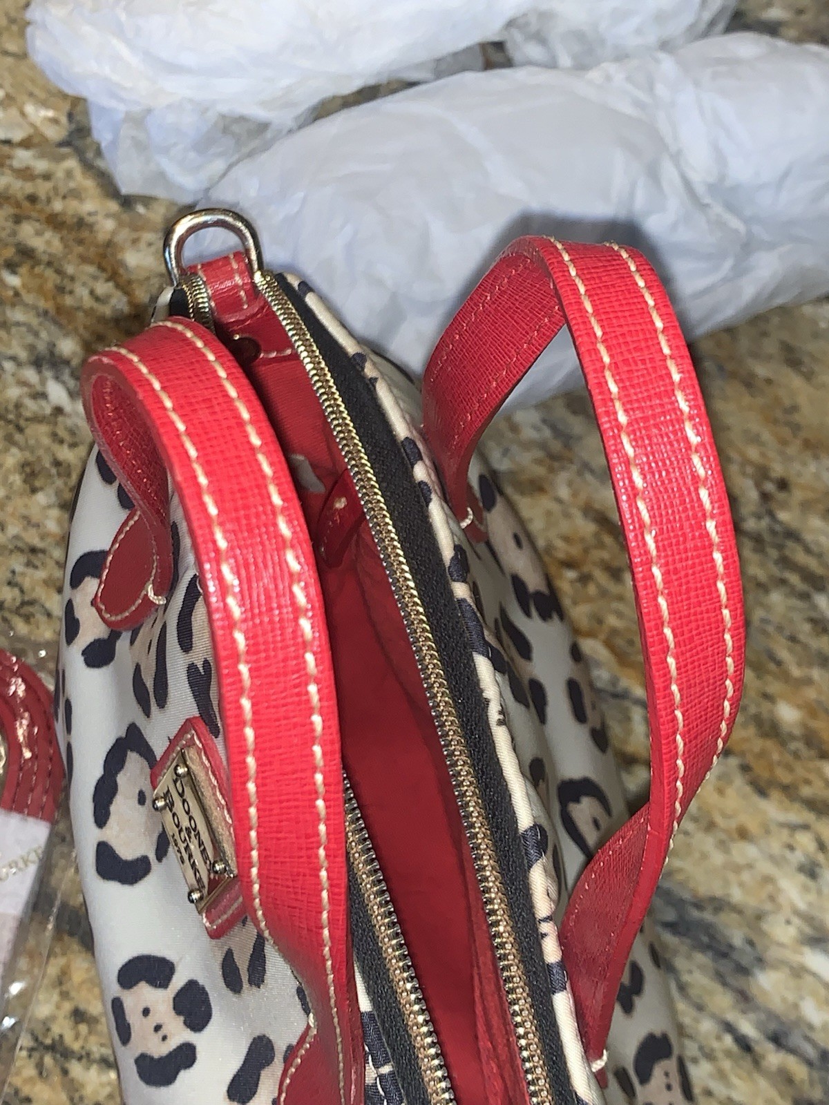 Dooney And Bourke Small  Leopard Print Ruby Cross… - image 7