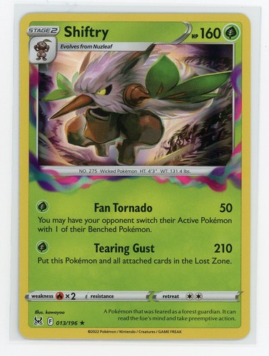 Pokemon TCG - Shiftry 13/196 - Lost Origin - Holo