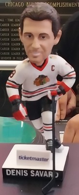 Brand New Chicago Blackhawks Denis Savard Bobblehead From The 11/23/2025 Game  