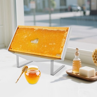 Honeycomb Frame Display Stand Stainless Steel Honey Uncapping Holder Beekeeping