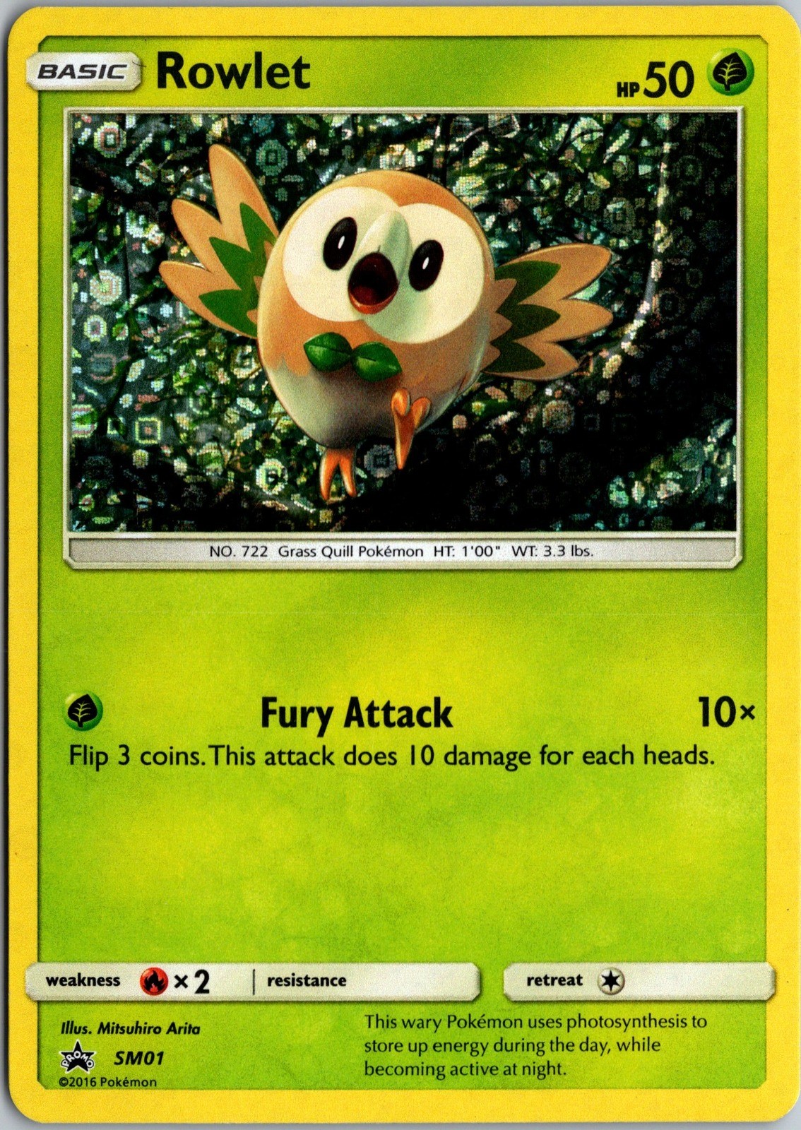 Rowlet Promo First Partner Pack SM01 NM