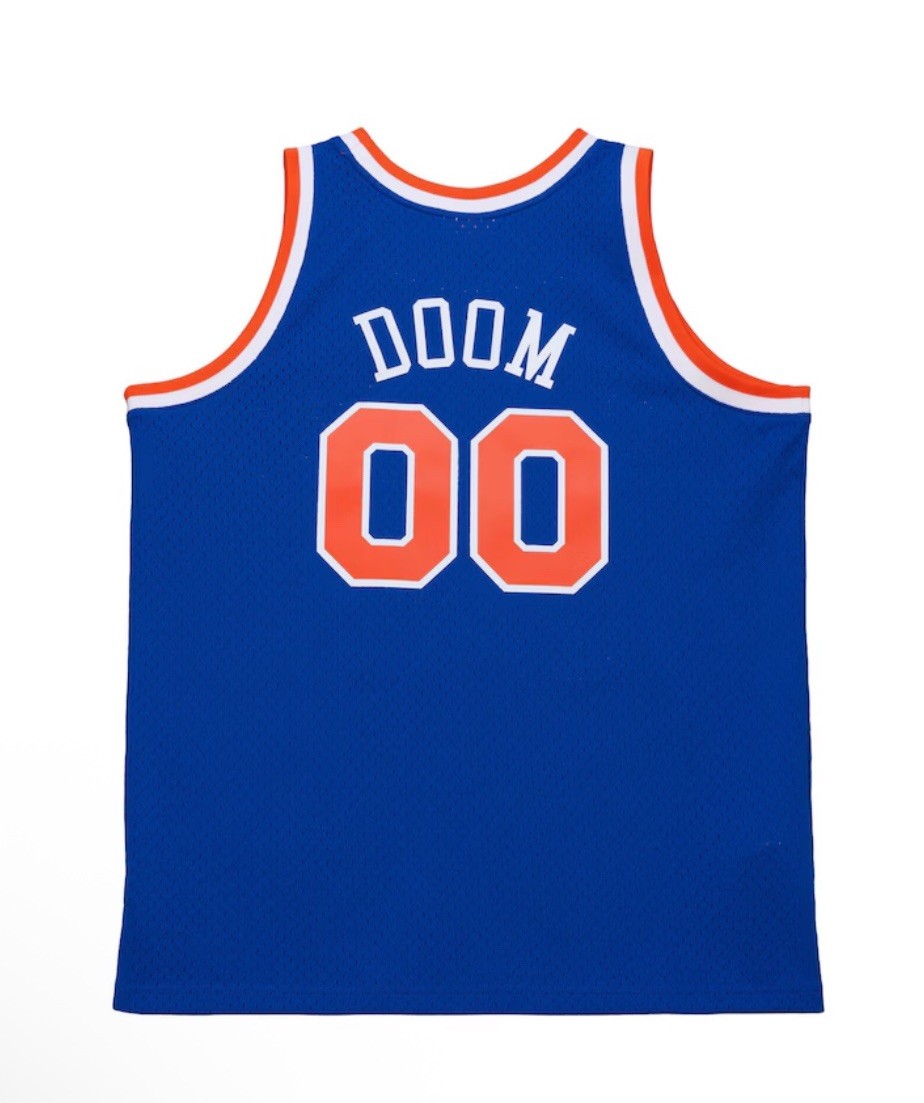 MF DOOM Limited Edition New York Knicks NBA Mitchell & Ness Jersey Size LARGE