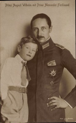 Ak Prinz August Wilhelm von Preußen, Prinz Alexander Ferdinand,... - 4181894