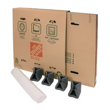 Heavy Duty Adjustable Medium Size TV/Picture Moving Box up to 40" with Cushion