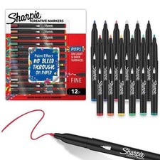 Sharpie Creative Paint Marker Fine Tip 12/Pk Asst Colors Office School Arts Home