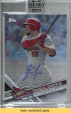 2017 Topps Clearly Authentic Auto Randal Grichuk #CAAU-RG Auto READ 2u3