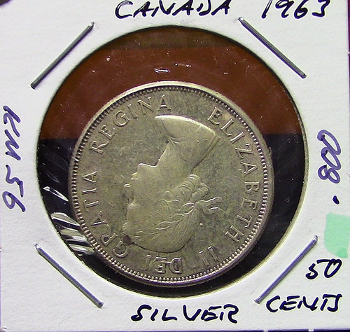 Canada COIN 1963 Elizabeth II Silver 50 Cents