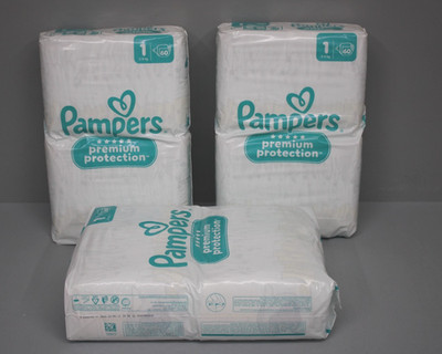 3x 60er Pack Pampers Premium Windeln Protection Gr. 1 2-5kg 12M S10006449 NEU