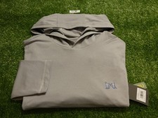 G/Fore Brushed Back Tech Hoodie Golf Pullover NGLA Logo Heather Grey Medium G/Fore Brushed Back Tech Hoodie Golf Pullover NGLA Logo Heather Grey Medium - Image 1