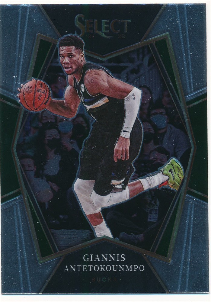 GIANNIS ANTETOKOUNMPO 2021-22 SELECT PREMIER LEVEL #140 MILWAUKEE BUCKS MINT