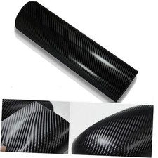 4D Black Carbon Fiber Vinyl Wrap Sticker with Air 12" x 60" / 1FT x 5FT