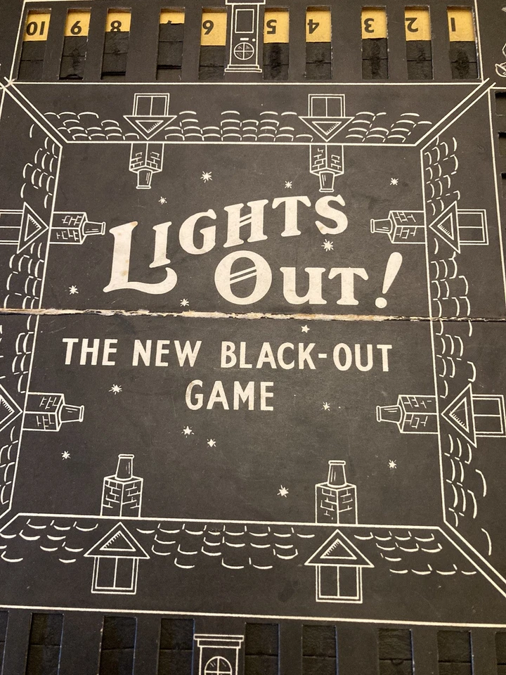 Vintage 1940's Lights Out! The New Black-Out Board Game John Jaques & Son Rare - Image 3 of 4