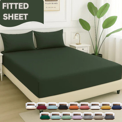 Luxury Bed Sheets 16'' Extra Deep Pocket Fitted Sheet Mattress Cover Queen King
