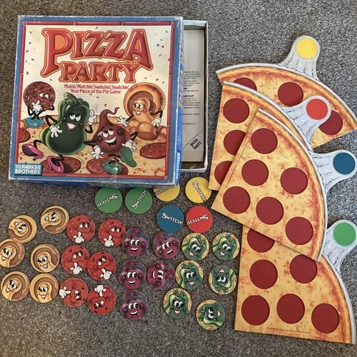 Vintage 1987 Parker Brothers Pizza Party Board Game #0488 Incomplete *READ*