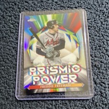 Topps 2021 Chrome Prismic Power Freddie Freeman Atlanta Braves Card PP-8