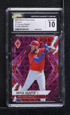 2021 Panini Chronicles Phoenix Purple Velocity Bryce Harper CGC 10 Gem Mint x0o