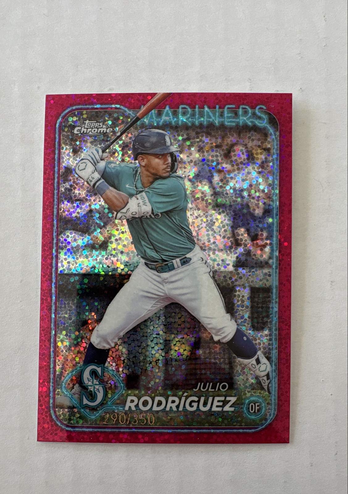 2024 Topps Chrome - Julio Rodriguez #300 Magenta Speckle Refractor /350