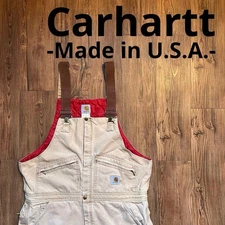 Carhartt USA Made Double Knee Duck Overalls 2XL Big Size Workwear Vintage