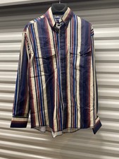 Vtg Wrangler Striped Brushpopper 90s X-Long Tails Western Rodeo Cowboy 16-35 L