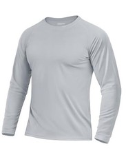 Men's UPF 50 Sun Protection UV SPF Shirts Long Sleeve XX-Large Gray