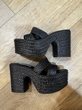 Steve Madden Gianni Platform Slide Sandal Black Womens 7M