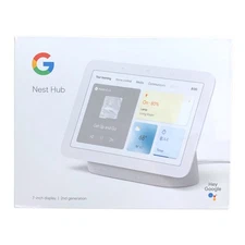Google Nest Hub 2nd Gen - Smart Home Display with Google Assistant - Chalk